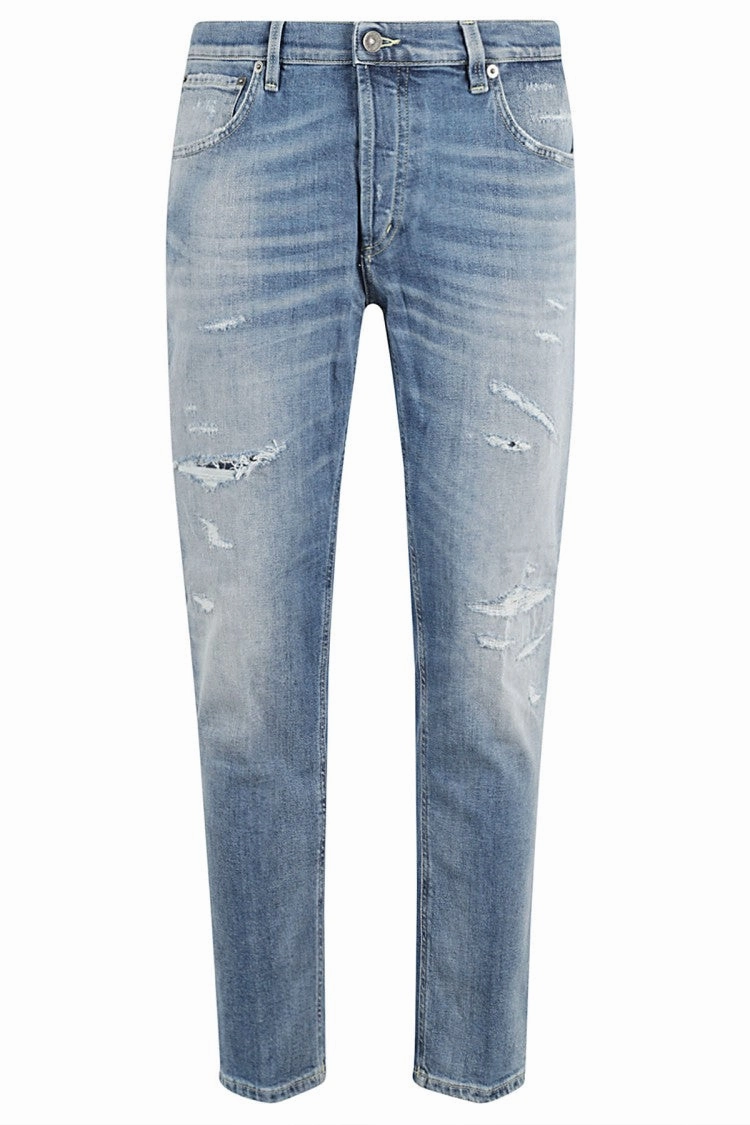 Brighton Carrot Fit Darned Light Blue Denim Jeans Soft Date Night Street Fashion Morning Stroll Professional Wear Brunch Outfit
