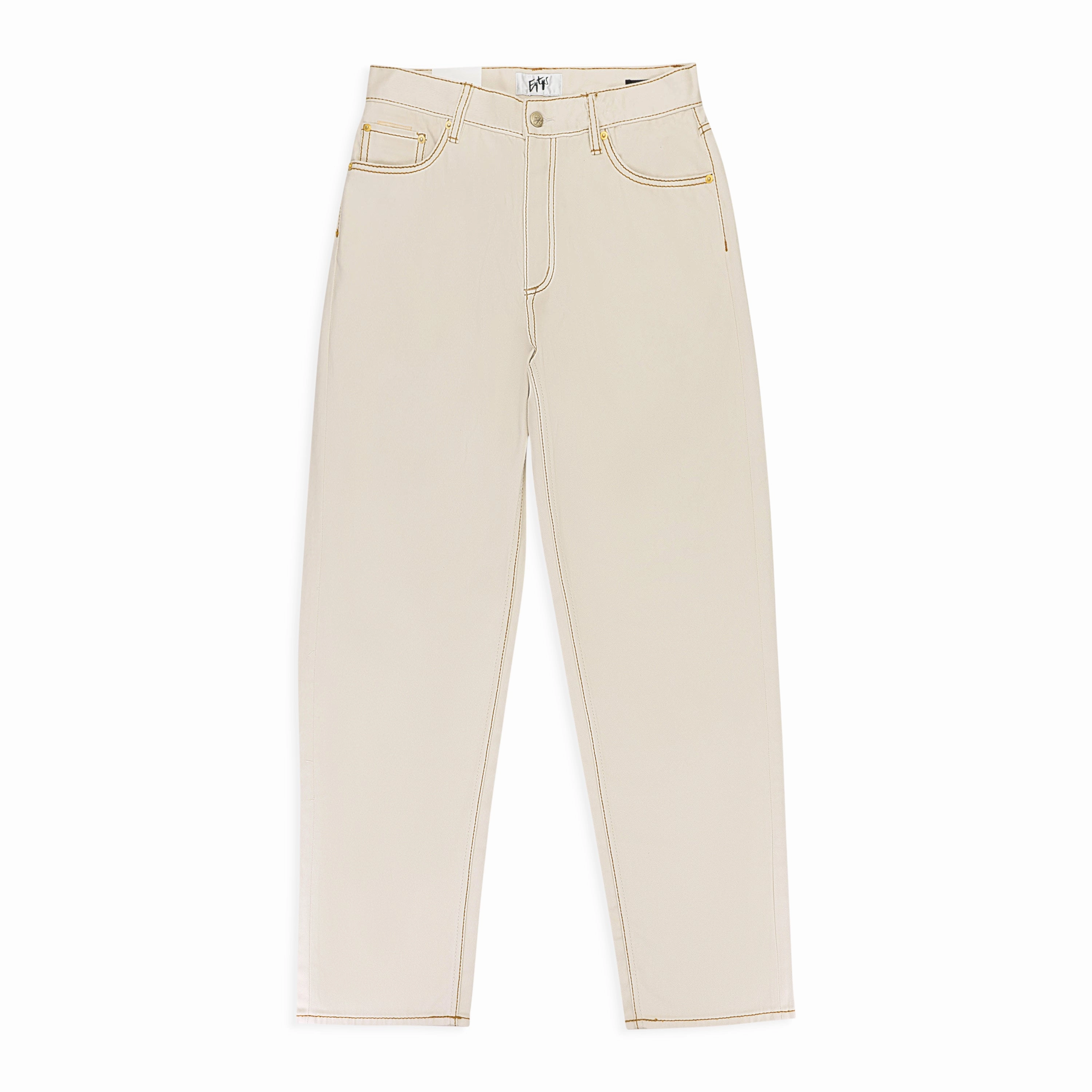 Comfy Choice BENZ TWILL ECRU STRAIGHT FIT JEANS