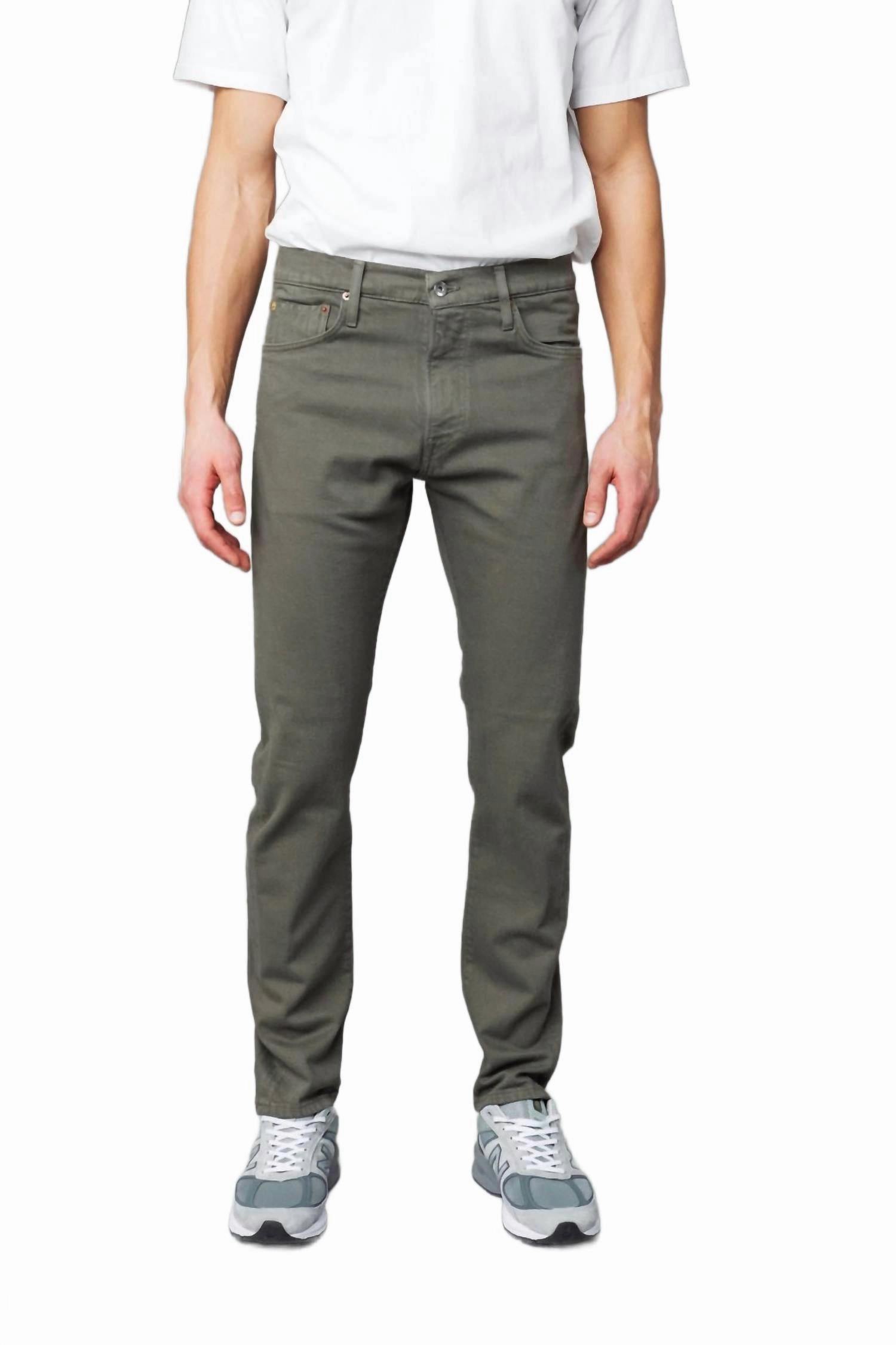 Lifestyle Ready No Iron Wear M7 Mid-High Rise Tapered Slim Fit Jean In Iron Ore