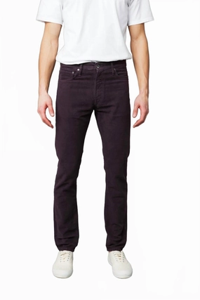Style Friendly All Season Fit M7 Tapered Soft Moleskin Pants In Burgundy