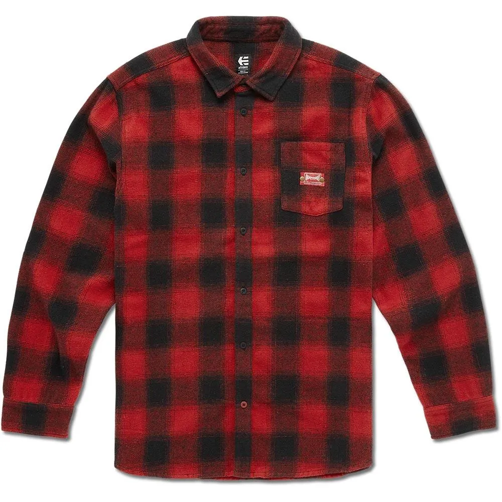 Etnies Independent Flannel Shirt - Red stain resistant coating
