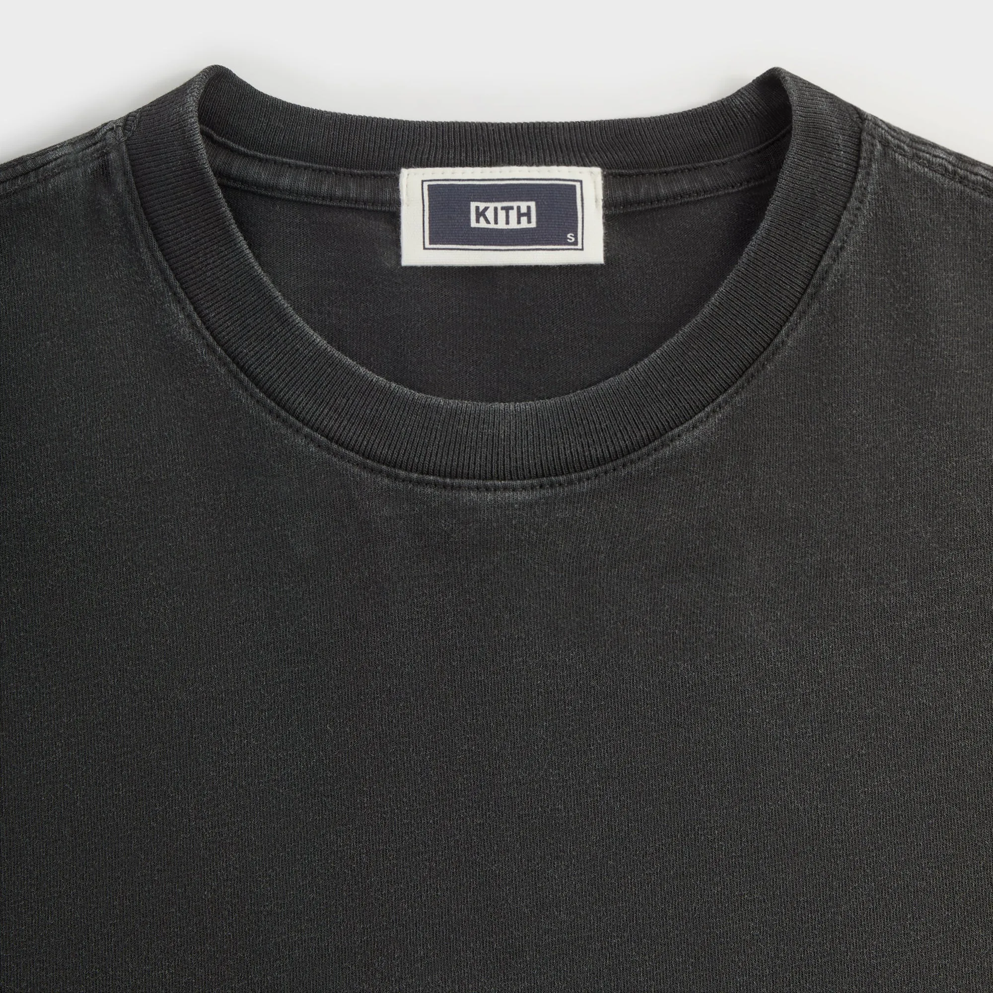 Layering Fashion Sleek Design Kith Long Sleeve Vintage Tee - Black