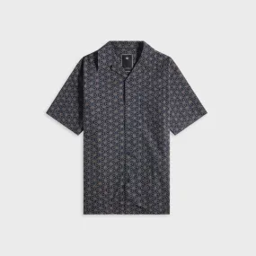 Maharishi Wagara Camp Collar Shirt - Navy High-End Look Friends Meetup