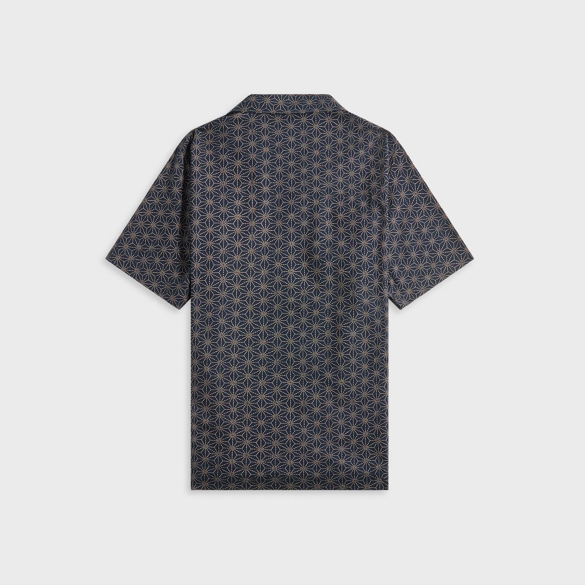Maharishi Wagara Camp Collar Shirt - Navy Minimalist Aesthetic