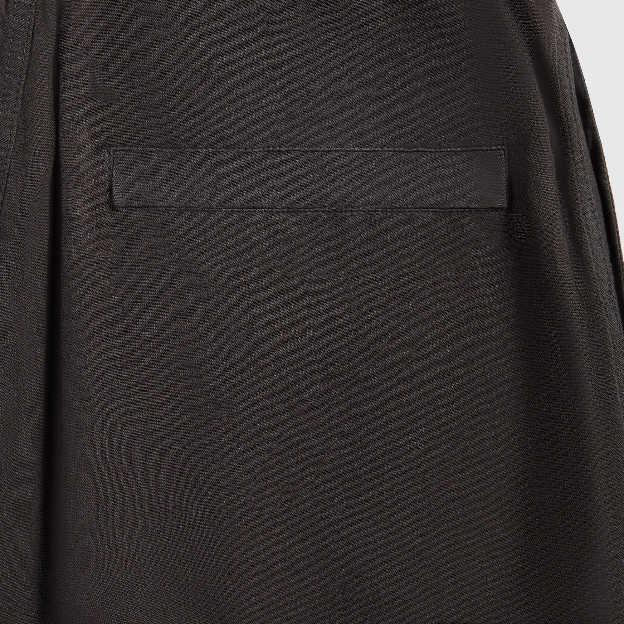 Maharishi 6081 Hemp Pleated Track Pants - Black Ripstop Texture Seamless Technology