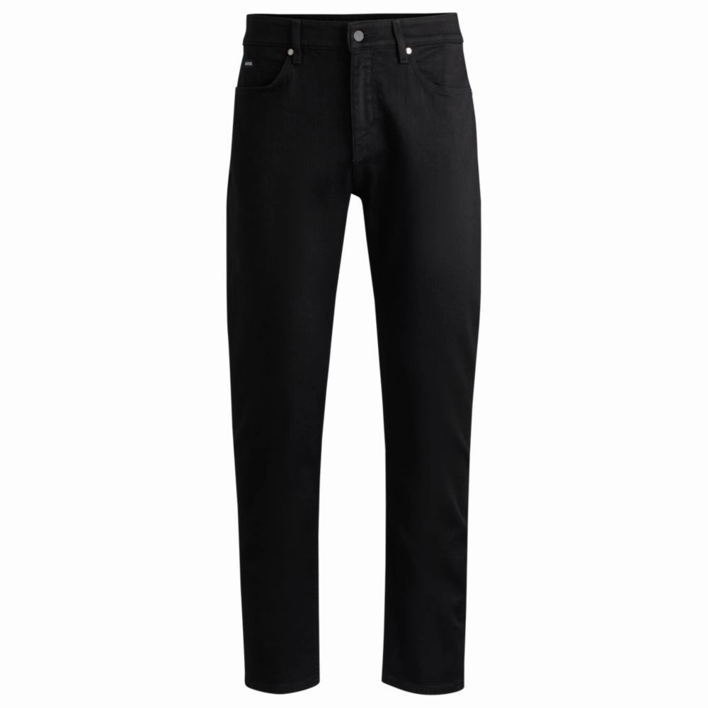Airy Touch Maine Regular-fit jeans in black super-soft Italian denim