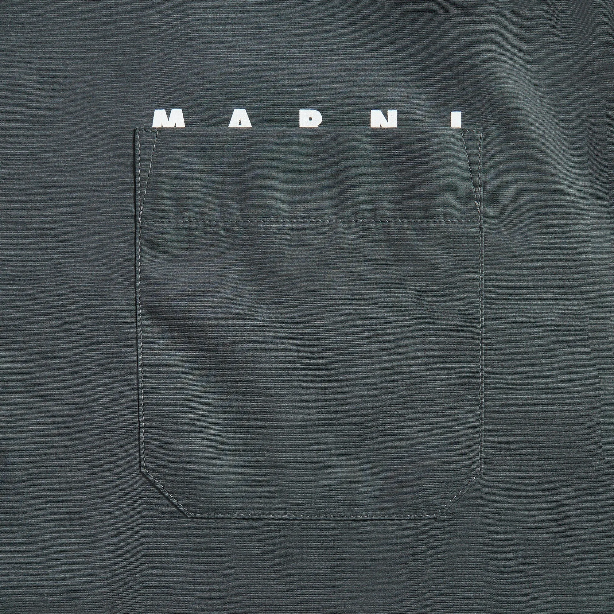 Subtle pattern Trendy Look Marni Bowling Shirt - Dark Ash