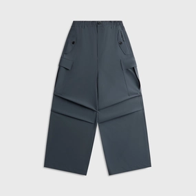 UltraSoftLining Dark wash Marni Light Wool Blend Drawstring Cargo Workwear Pants - Dark Ash