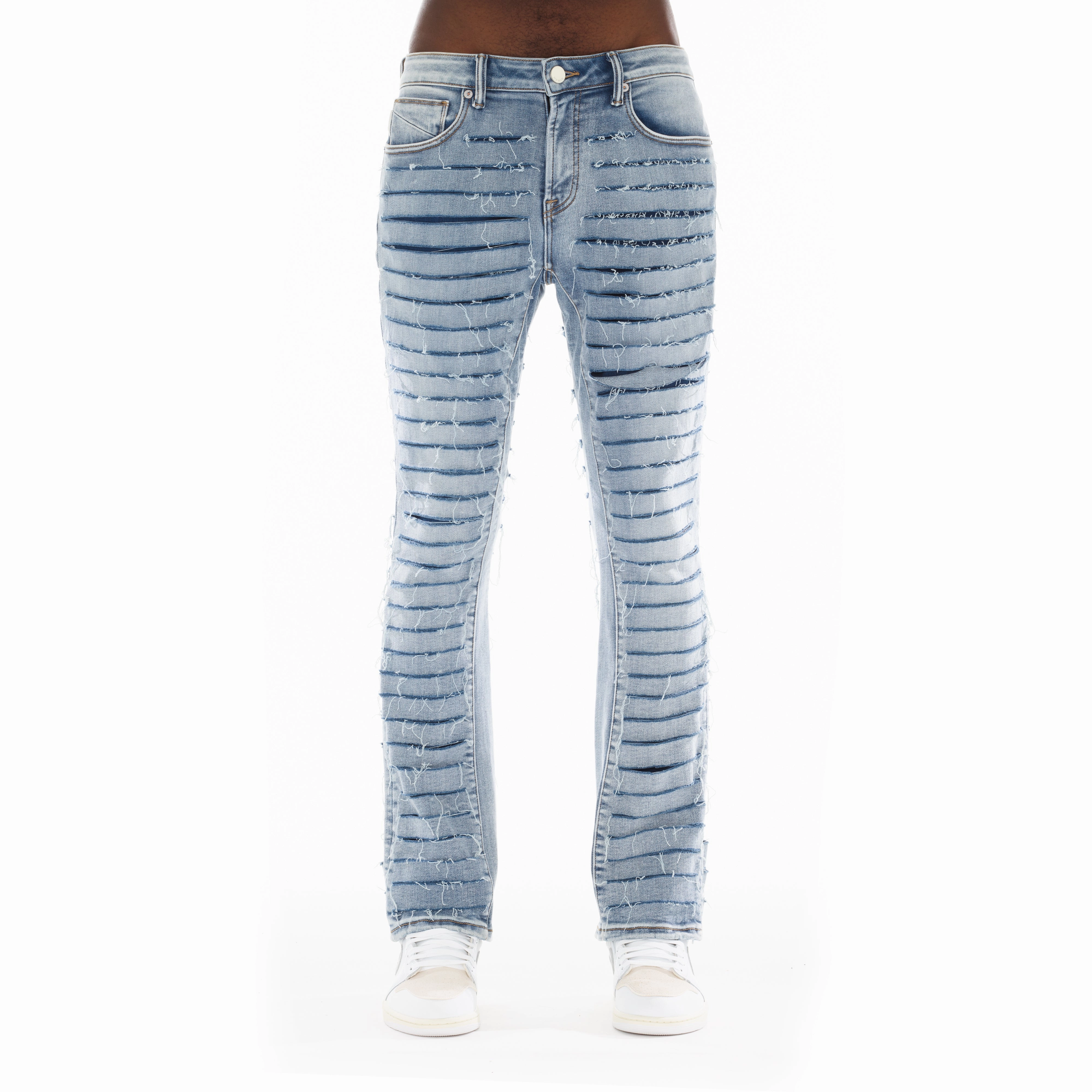 Mars Bootcut In Bleach Crosshatch Stitching Classic Beach Day Travel Outfit