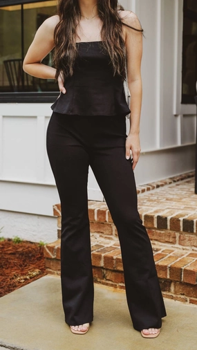 Martini At Midnight Set In Black Reinforced Seam Durability