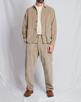 Daily Attire Mastro Corduroy Pants In Taupe