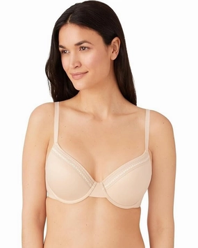 Buttery Soft Texture Wacoal Perfect Primer T-Shirt Bra Women's 32D Beige Underwire Convertible ERK811