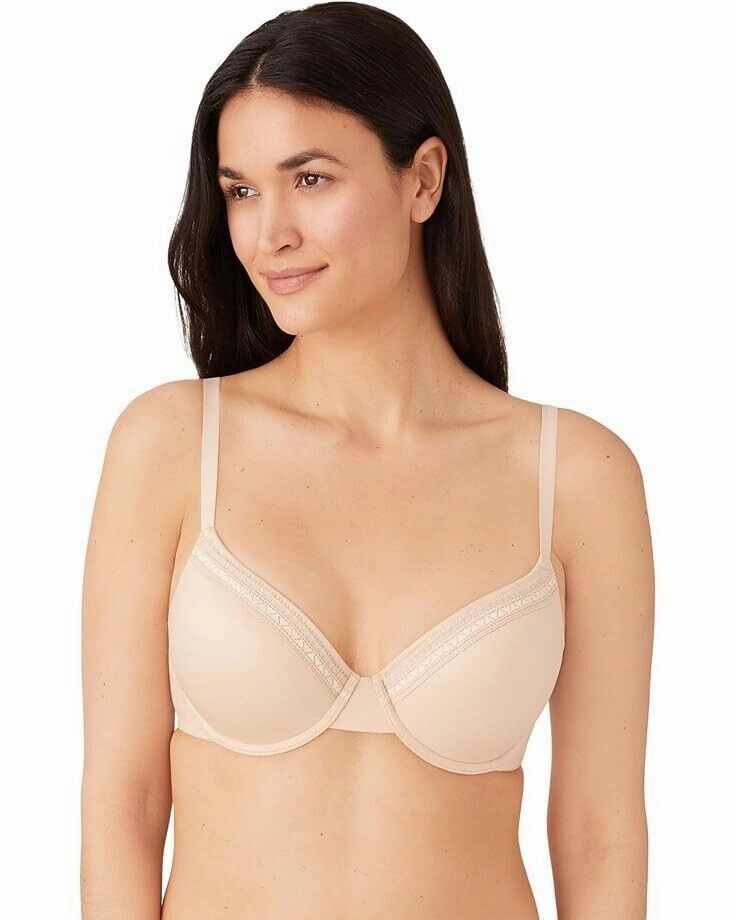 Buttery Soft Texture Wacoal Perfect Primer T-Shirt Bra Women's 32D Beige Underwire Convertible ERK811