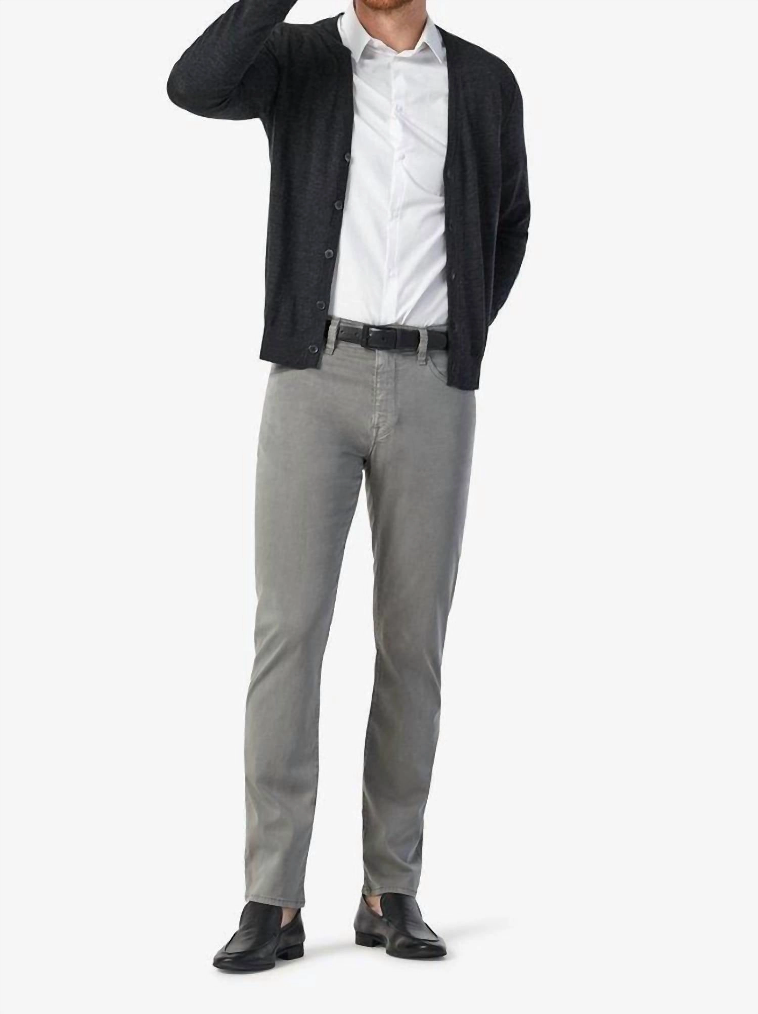 Men Charisma Straight Leg Pants In Pewter Twill Chill Mode