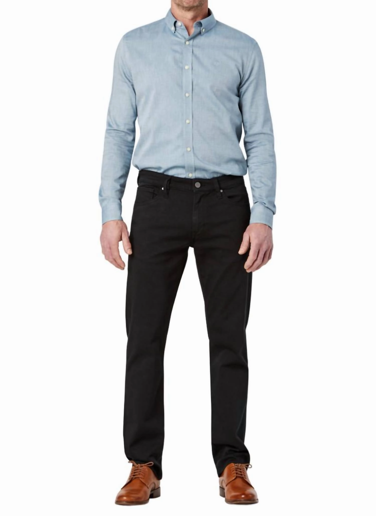 Men's Courage Straight Leg Jeans In Select Double Black Quality Basic