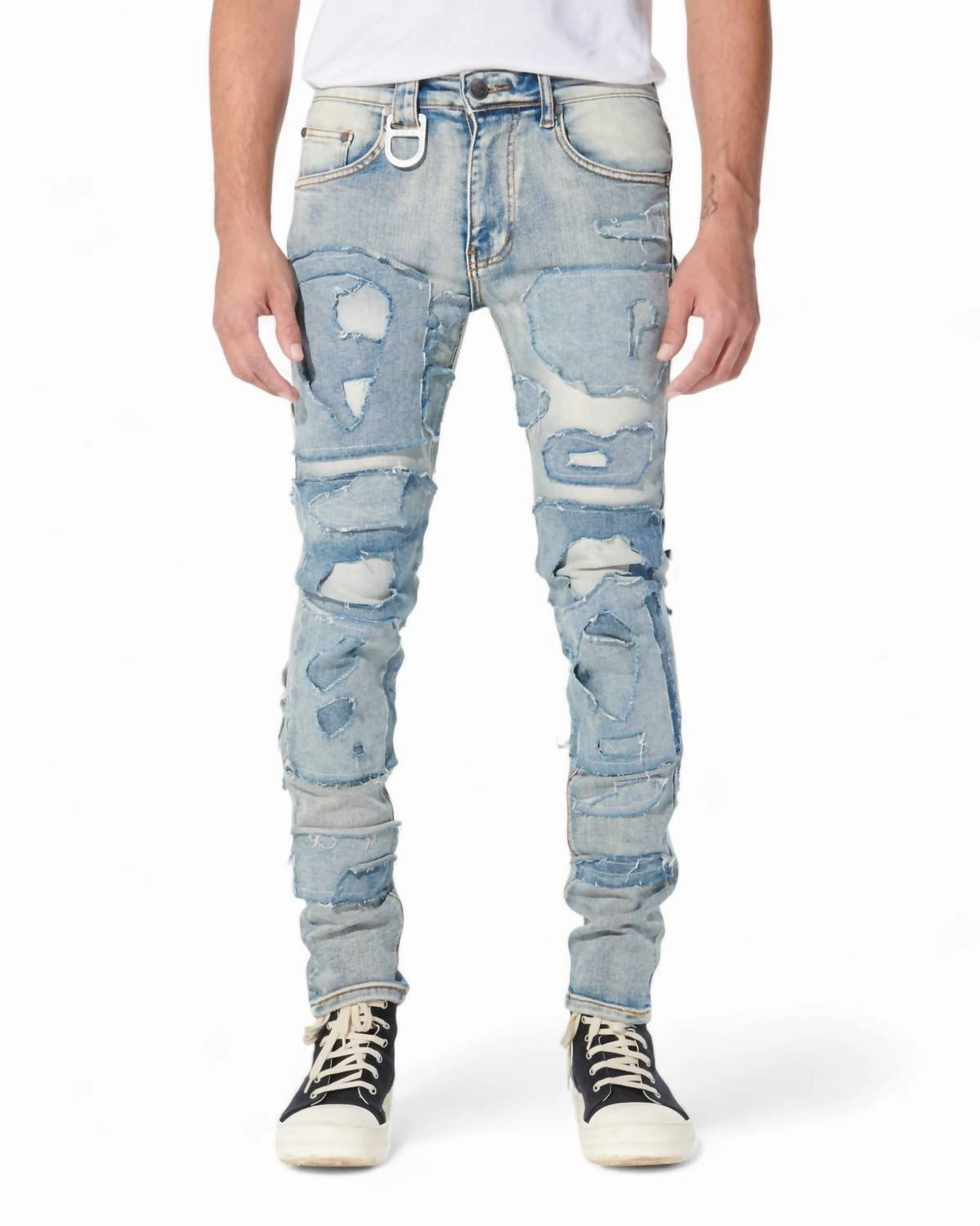Non Stretch Denim Move With Ease Men's Crumb Denim Jean In Vintage Blue Stone