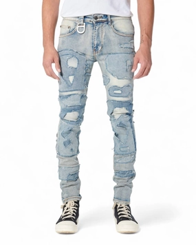 Non Stretch Denim Move With Ease Men's Crumb Denim Jean In Vintage Blue Stone