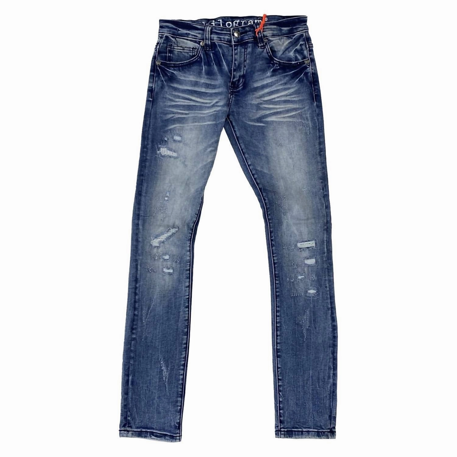 Date Night Loose Vintage Lover Men's Distress Jeans In Med Blue