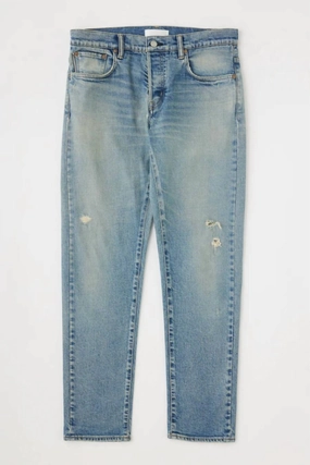 Men's Donelson Tapered Jeans In Light Blue Weekend Warrior Luxury Athlete Fit Brushed Interior