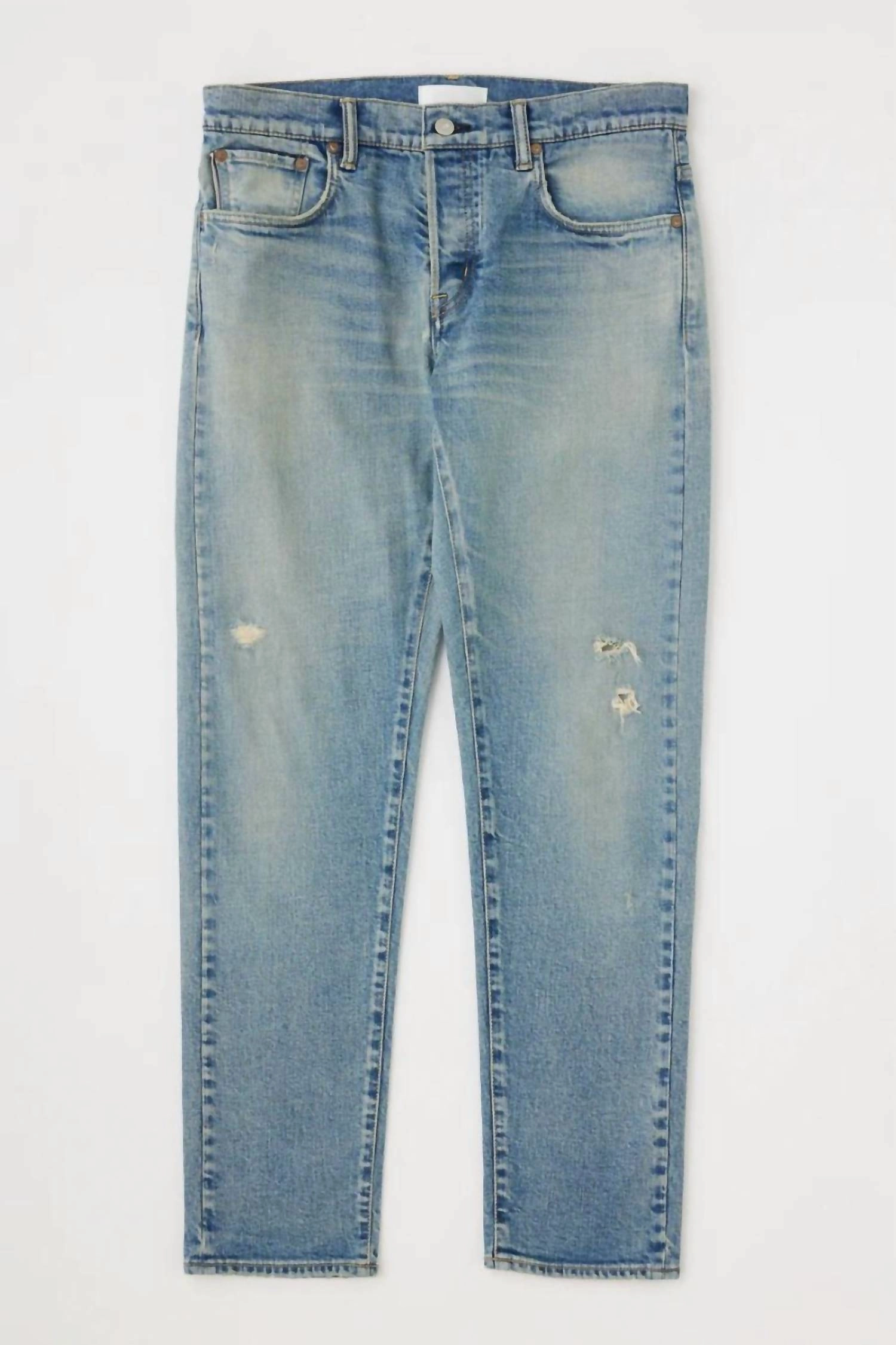 Men's Donelson Tapered Jeans In Light Blue Weekend Warrior Luxury Athlete Fit Brushed Interior