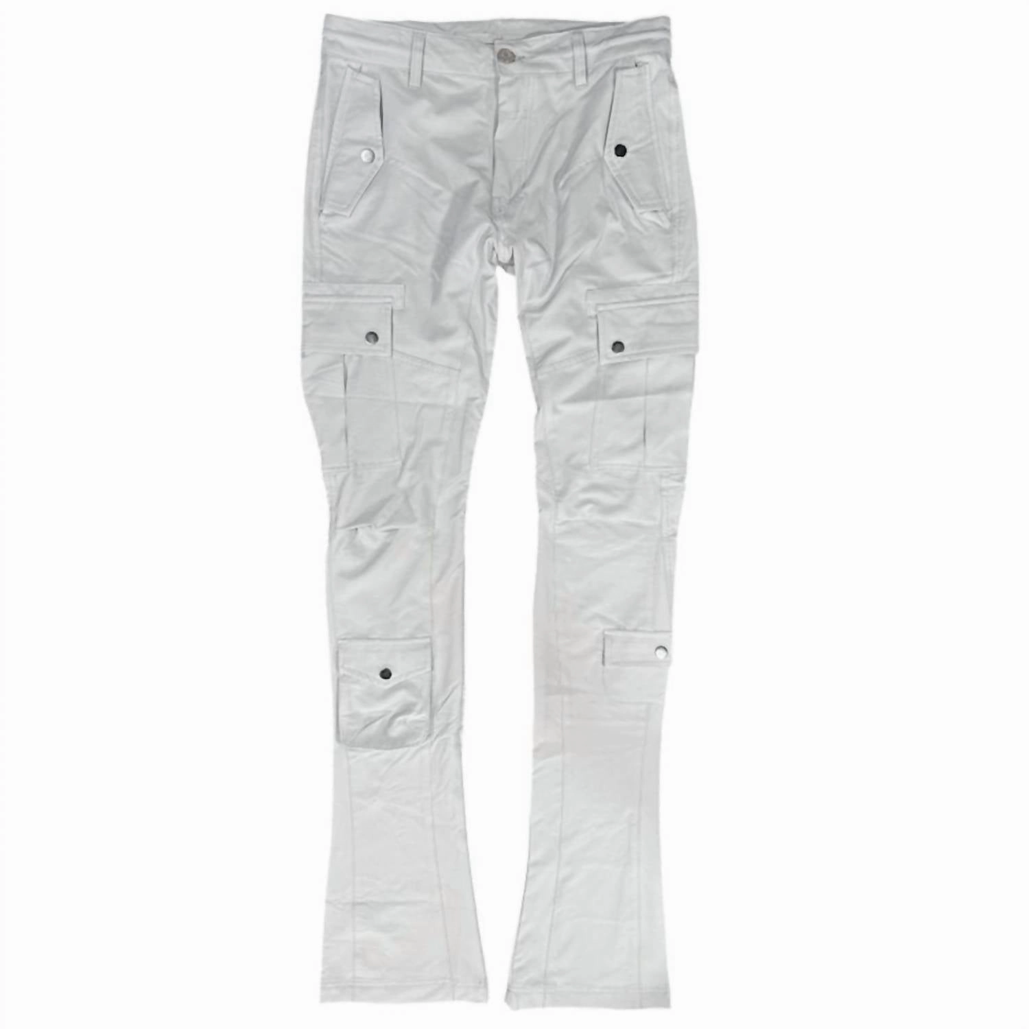 All Around Relaxed Feel Men's Flare Flight Cargo Pants In Light Grey
