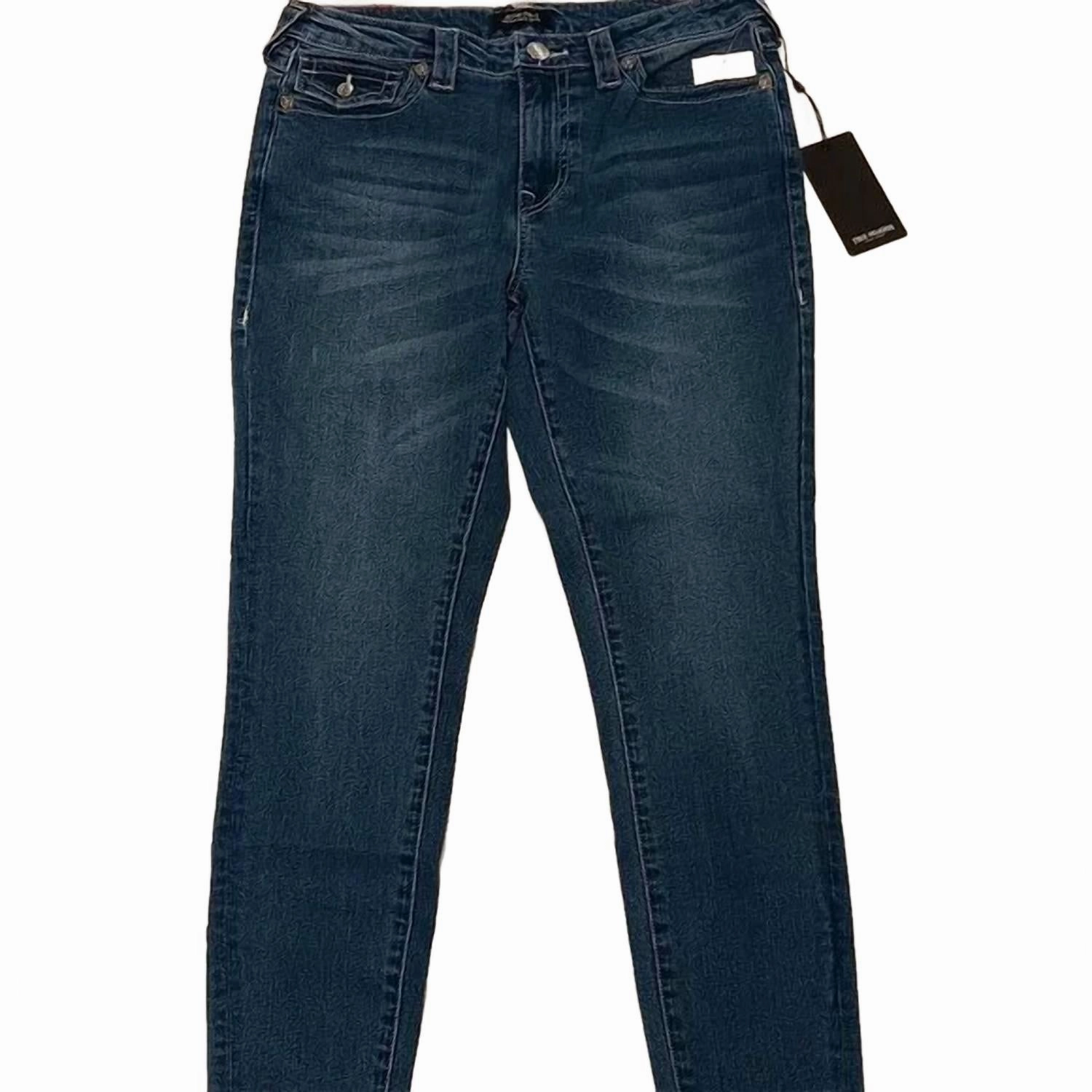 Men's Jeannie Curvy Mid-Rise Flap Super Skinny In Blue school outfit