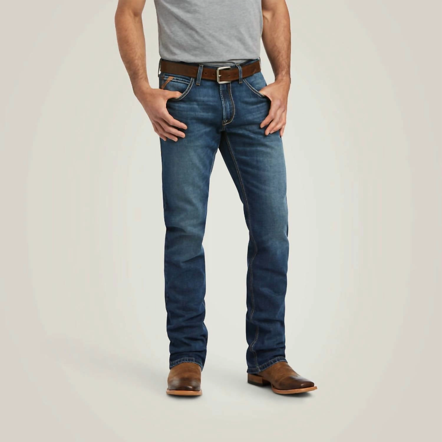 Affordable Durable Men's M5 Straight Stretch Madera Stackable Straight Leg Jean - Length 44" In Heath