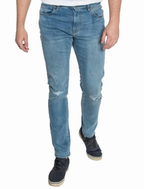 Men's Maverick Light Wash Jeans In Light Denim Utility Basic