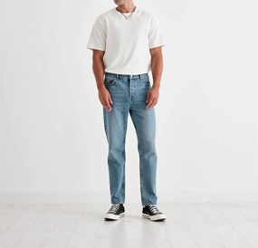 Weekend Style Stretch Bold Look Men's Slim Fit Jeans In Mid Blue Wash
