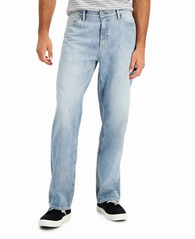 Men's Straight Fit Jeans In Blue Casual Smart Casual Unisex Wear
