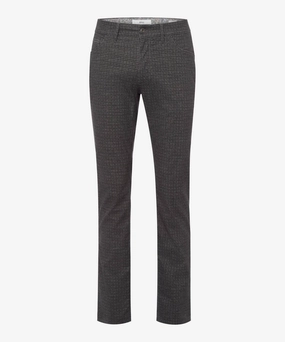Men's Woolook Houndstooth Chuck Five Pocket Trousers In Graphite Balanced Piece