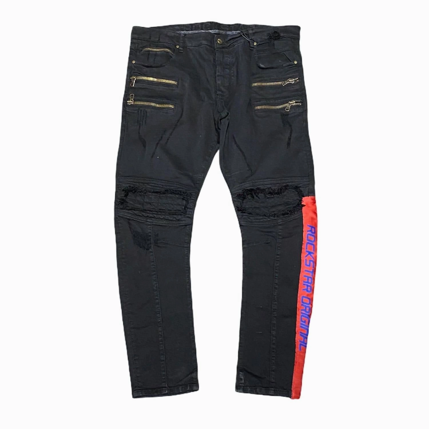 Modern Shopping Day Men's Yatchy Denim Jeans In Black