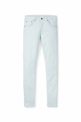 Men Standard Issue 5 Pocket Style Jeans In Light Blue Routine Wear