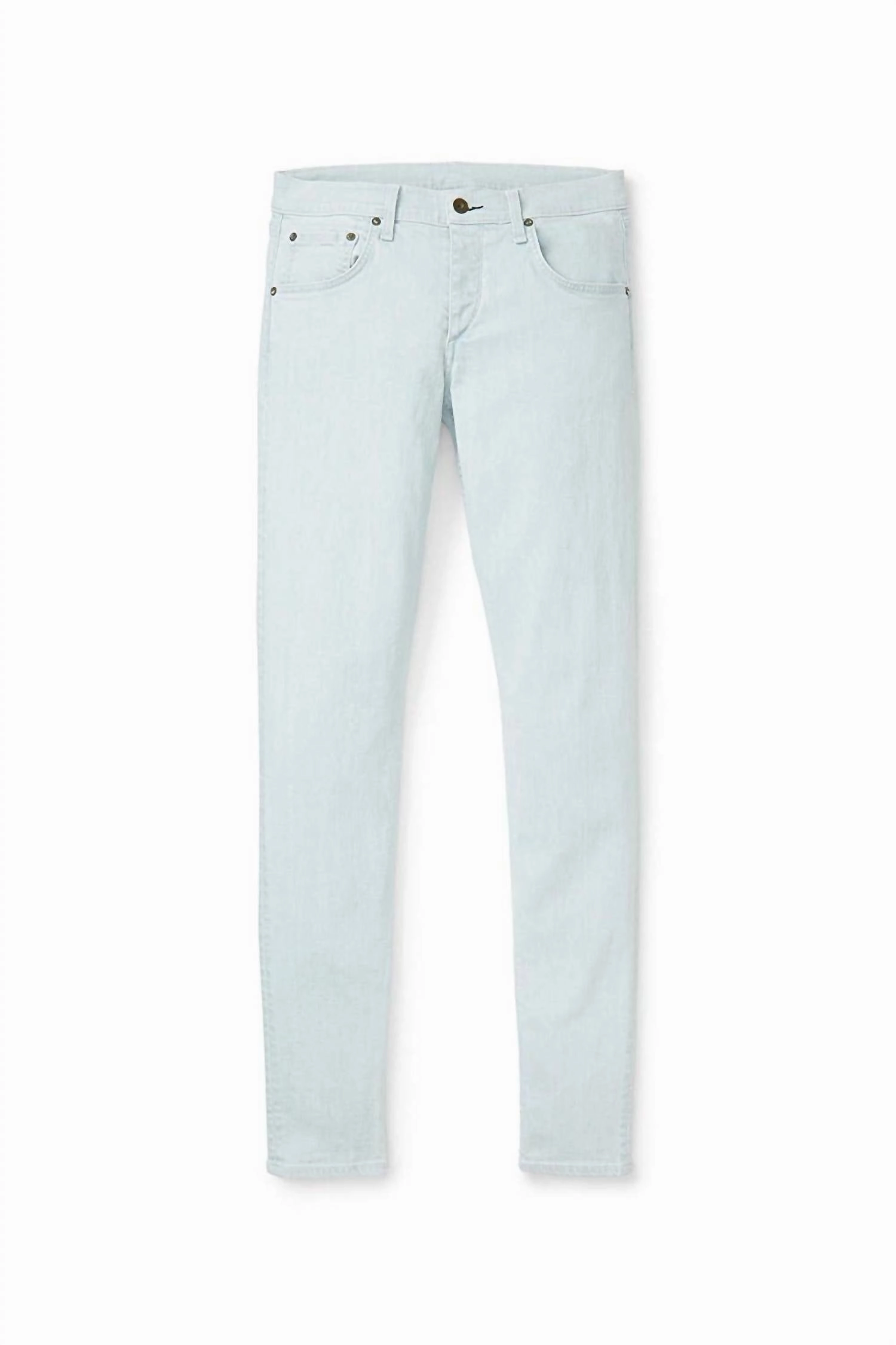 Men Standard Issue 5 Pocket Style Jeans In Light Blue Routine Wear