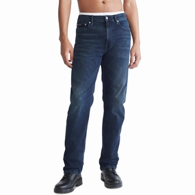 Mens Faded Denim Straight Leg Jeans Minimal Fashion No Fuss Fit