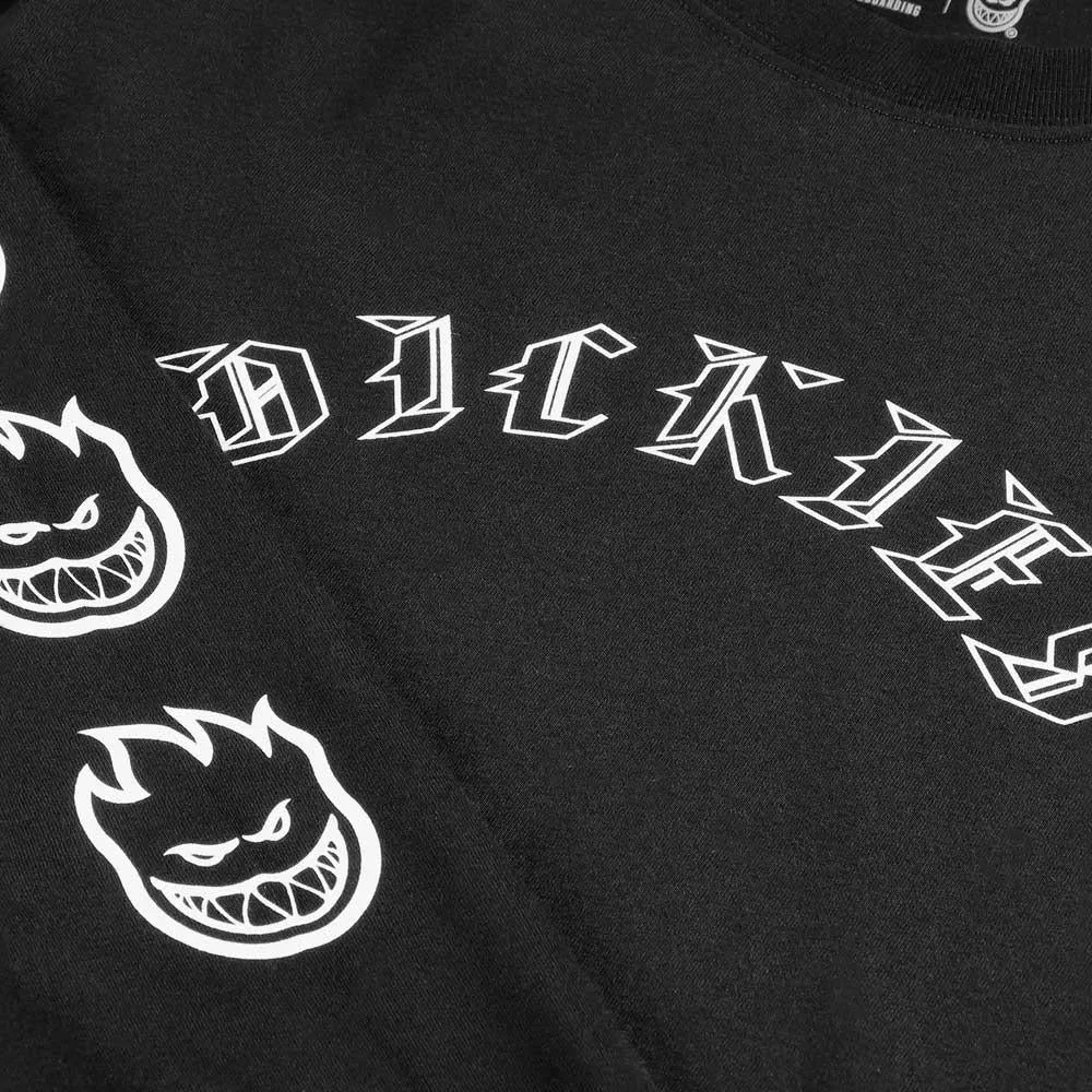 Cool Layer Wear MinimalBranding Dickies x Spitfire Long Sleeve T-shirt - Black