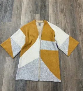 Tagless Design Soft Touch Feel Sweater Cardigan By Rain and Rose In Yellow, Size: S