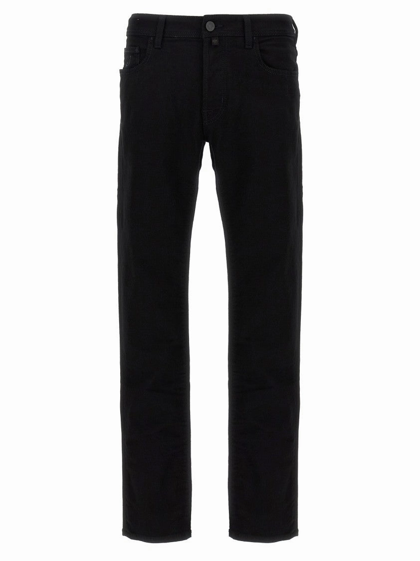 Mid-Rise Slim Fit Black Denim Jeans Trendy Choice