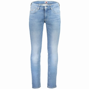 Shape Retention Clean Finish Tommy Hilfiger blue Cotton Jeans & Men's Pant