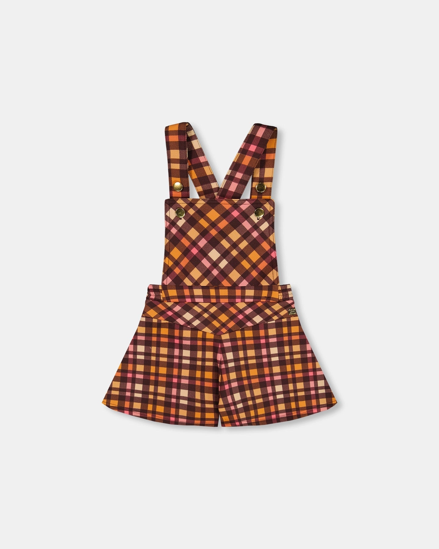 Sporty Comfort Fit Breathable mesh Milano Shortall Plaid Magenta And Brown