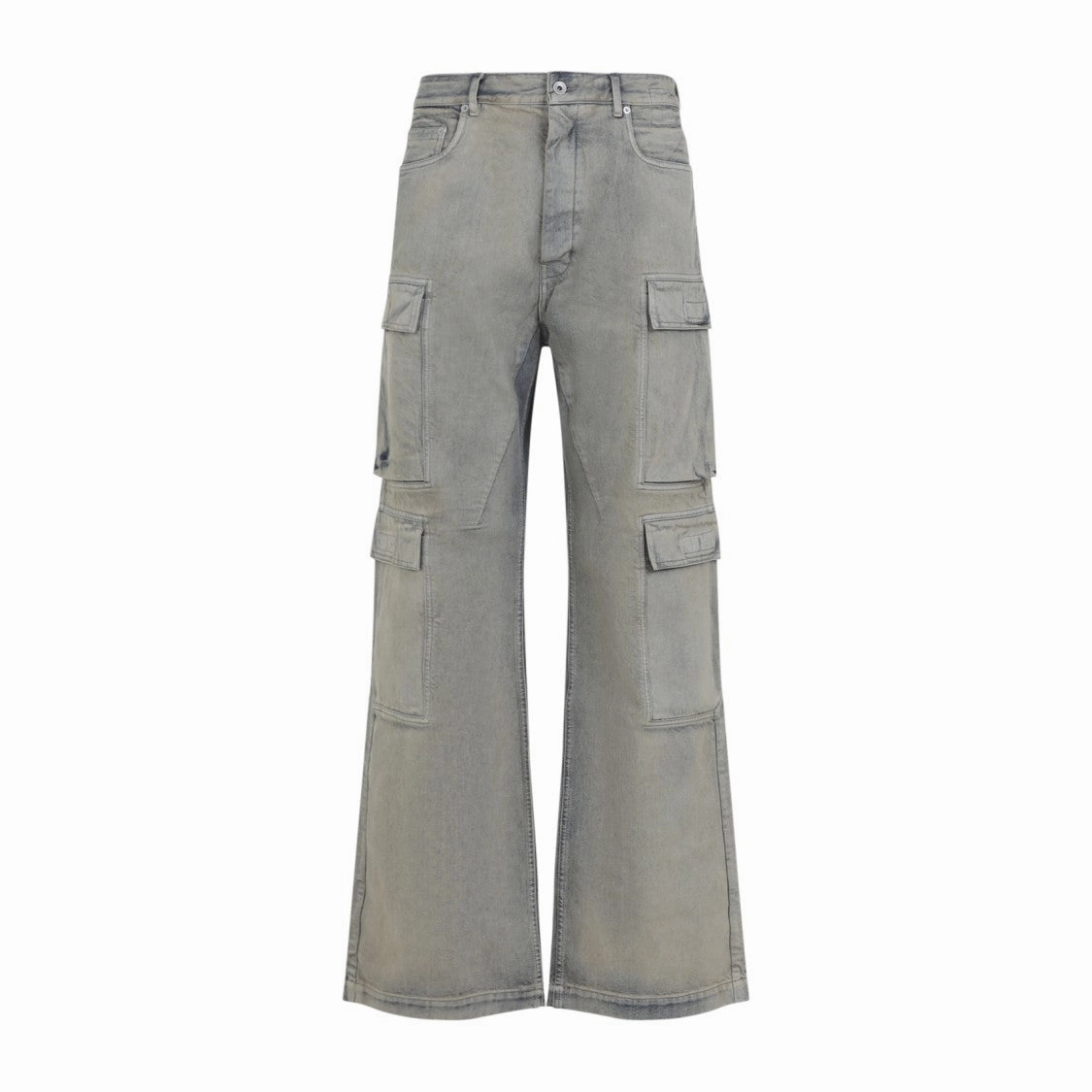 Teen Outfit Nature Lover Unisex Wear All Day Comfort Design Mineral Blue Cotton Double Cargo Jeans
