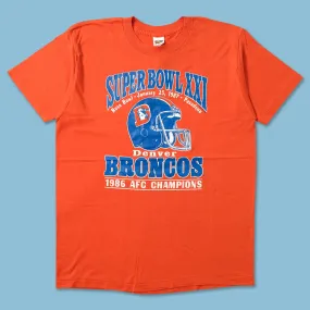 AntiStatic Properties 1987 Denver Broncos Super Bowl T-Shirt Medium