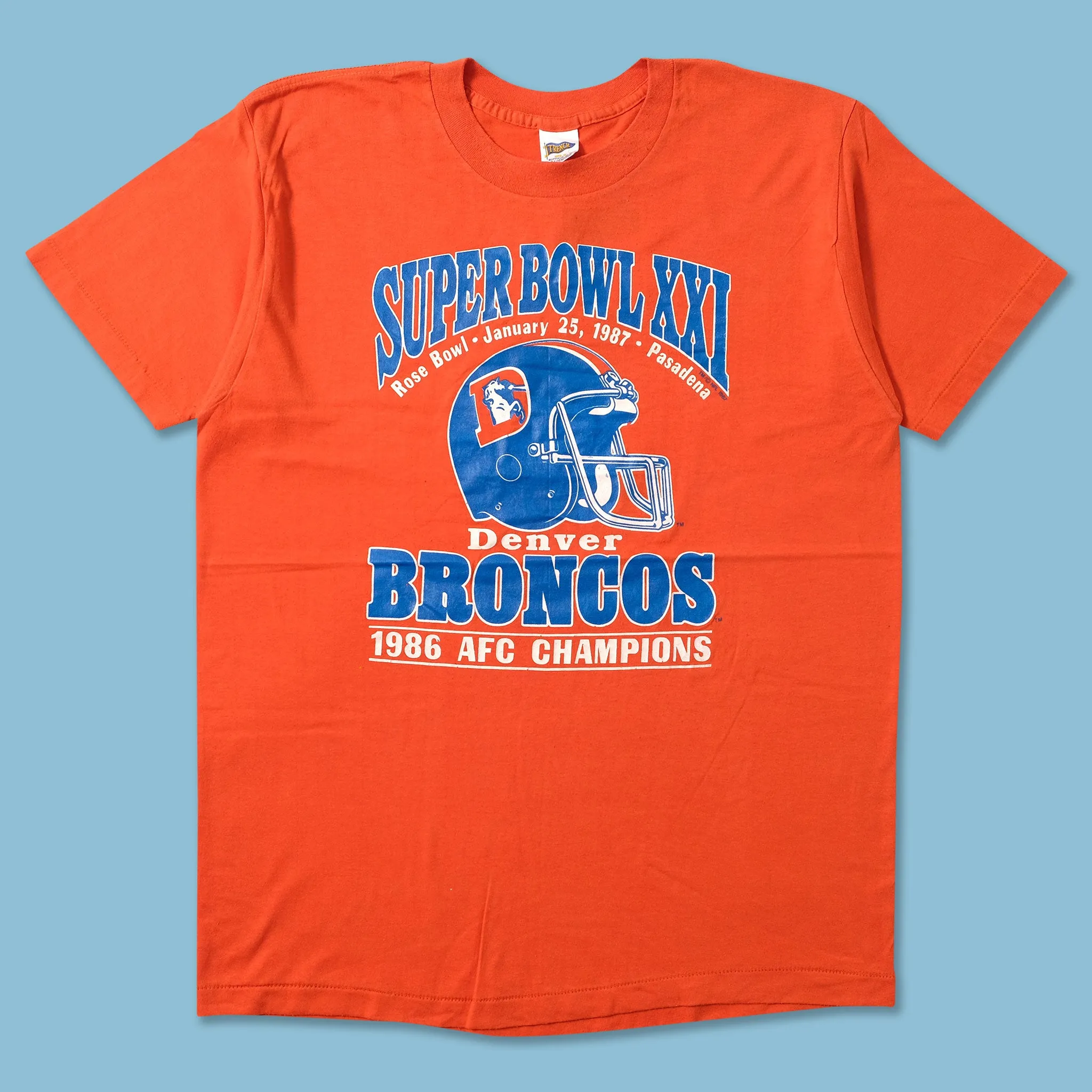 Light Comfort Style 1987 Denver Broncos Super Bowl T-Shirt Medium