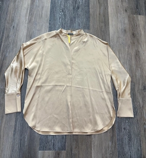 Blouse Long Sleeve By Diomi In Gold, Size: S WrinkleResistant Cloth