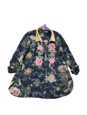 Blouse Long Sleeve By Aratta Silent Journey  Size: L Winter Hoodie Breathable Mesh Back