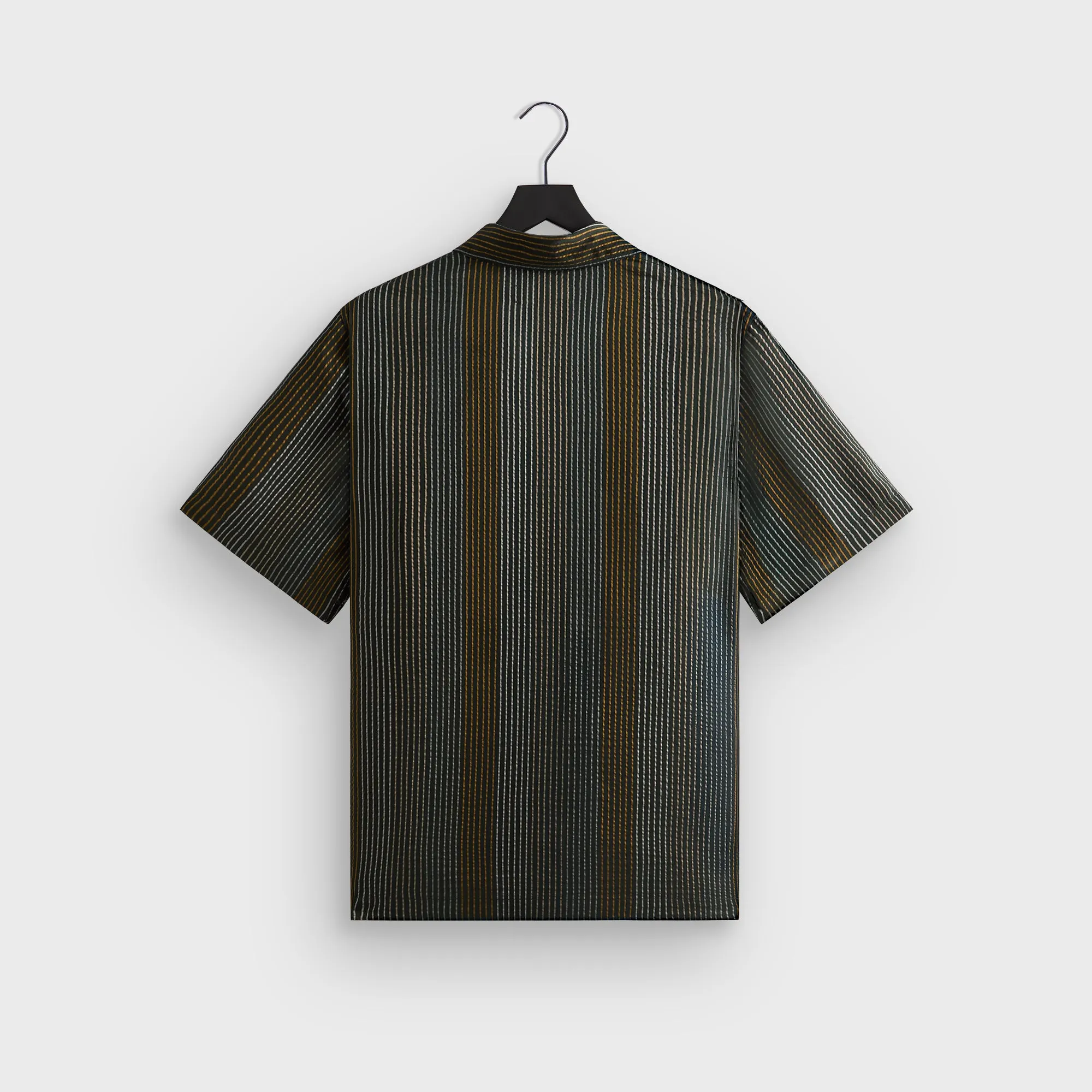 Embellished Neckline Kith Seersucker Boxy Collared Overshirt - Stadium