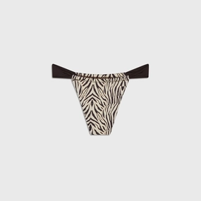 Frankies Bikinis Beckett Bottom - Zebra Print Chafe Resistant Edges Adaptive Fit