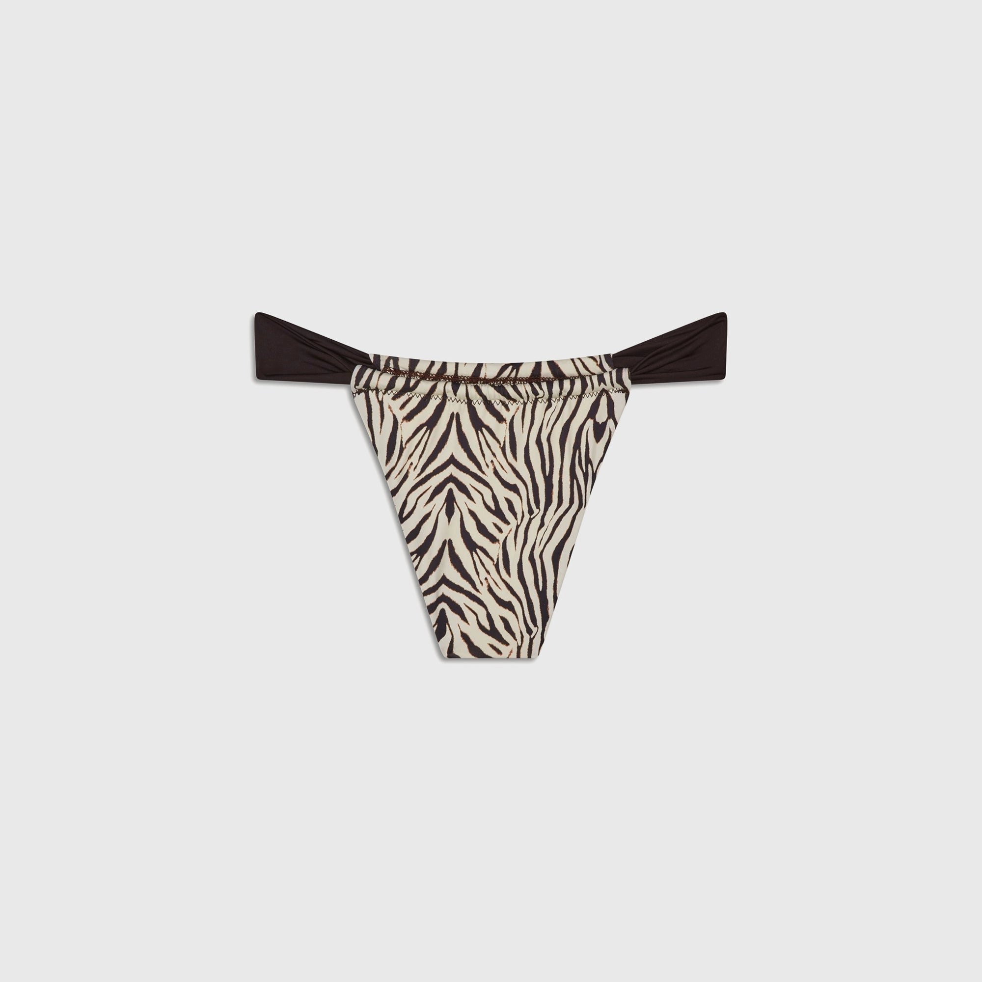 Frankies Bikinis Beckett Bottom - Zebra Print Chafe Resistant Edges Adaptive Fit