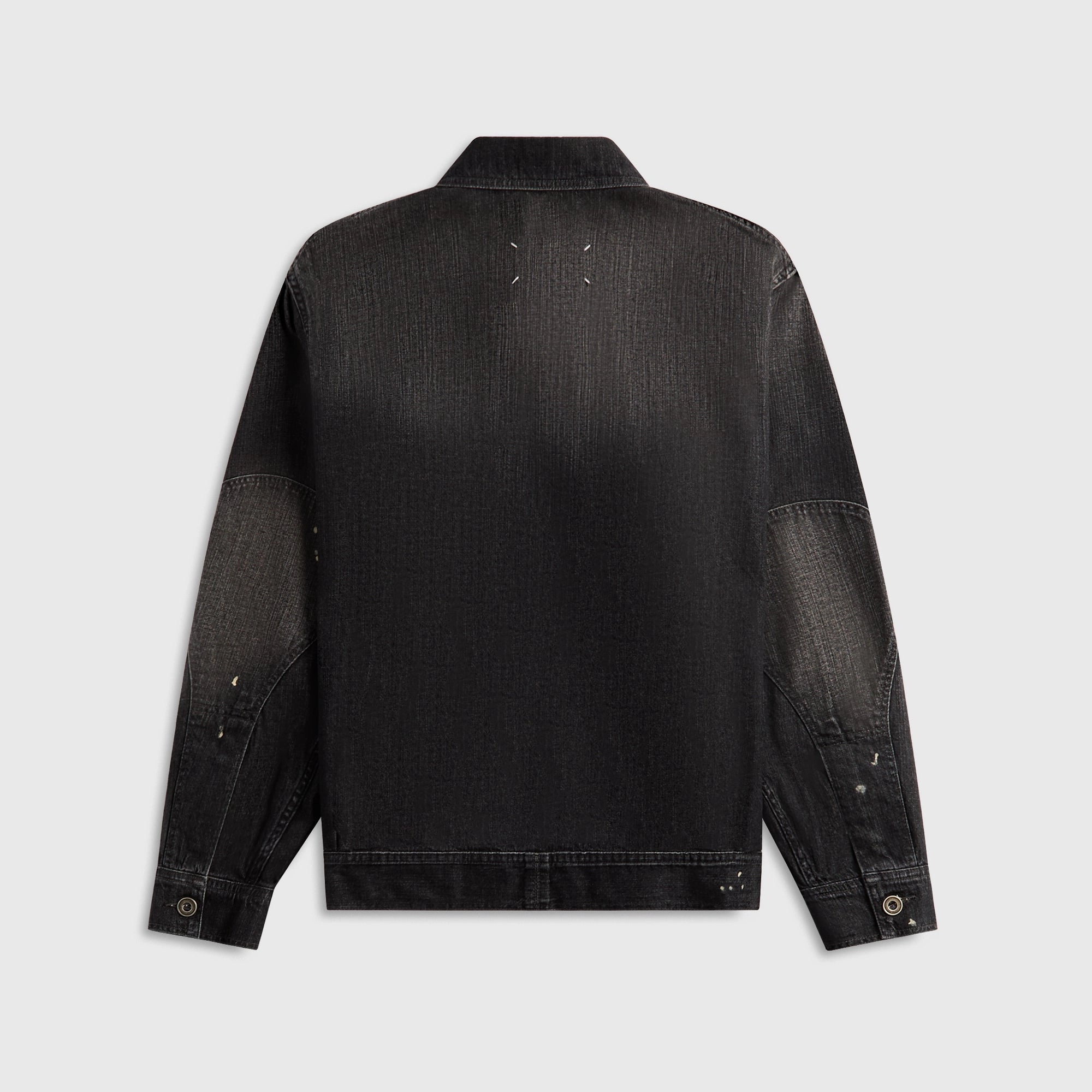 Ergonomic Mobility Cut Low Profile Collar Design Maison Margiela Sports Jacket - Black