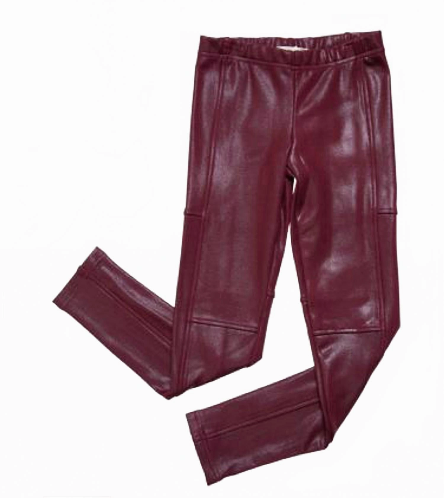 Core Cut Casual Comfort Girls' Riding Pants In Burgundy